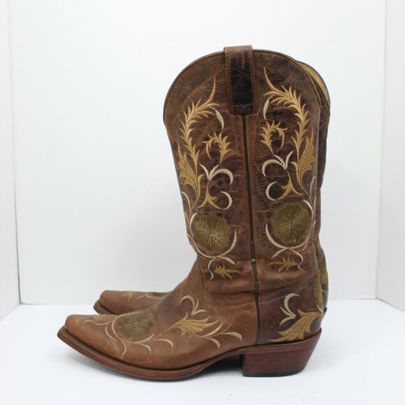 Shyanne Women's Brown Western Cowgirl Boots Embroidered Floral US Size 8.5 B - Picture 1 of 10